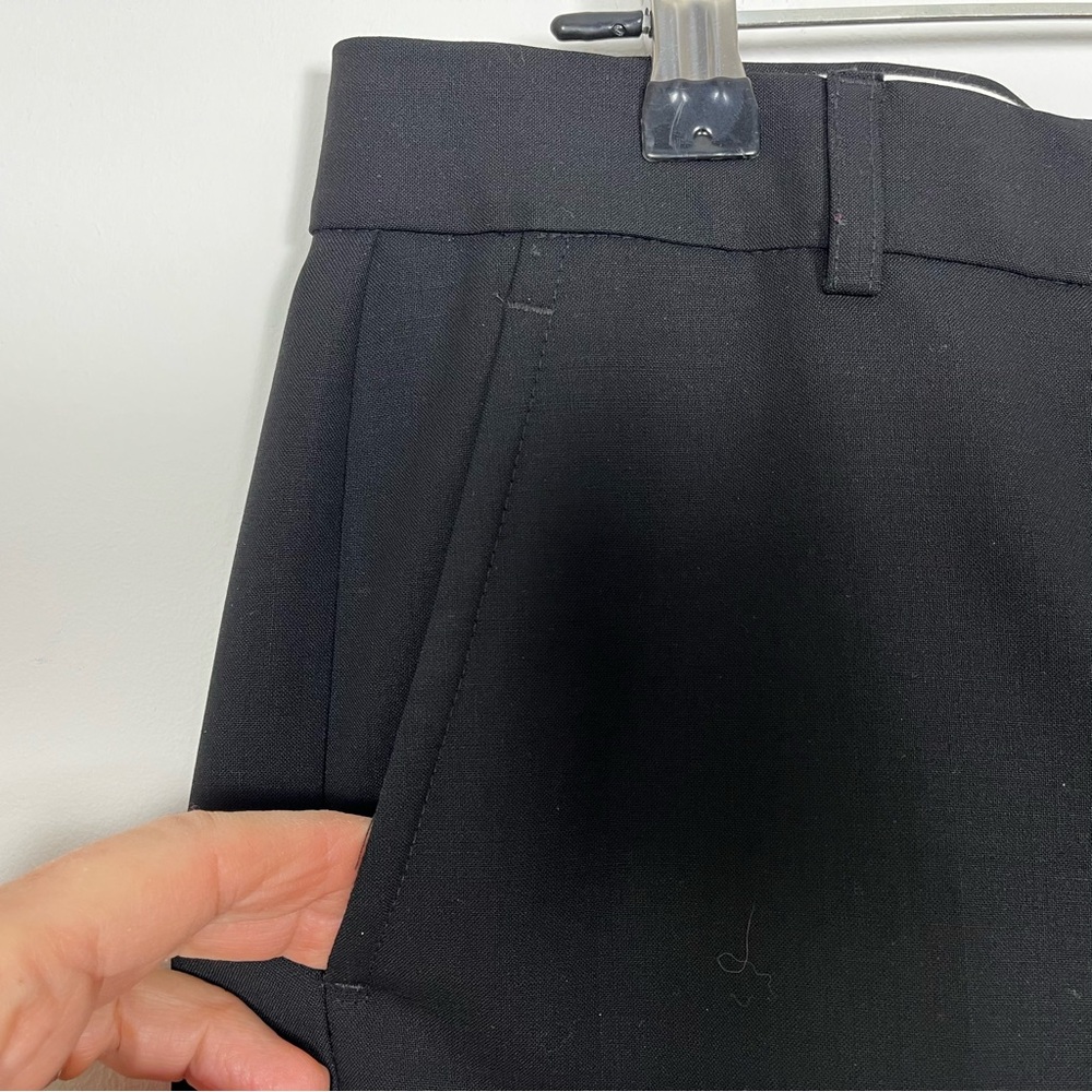 Theory Women’s Classic Black Cuffed Cropped Trouser Pants‎ Size 6 Mid-Rise - Picture 3 of 11